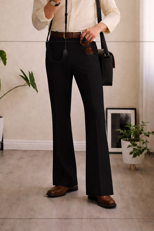 Boot Cut Black Trousers