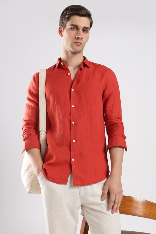 100% Linen Regular Fit Shirt