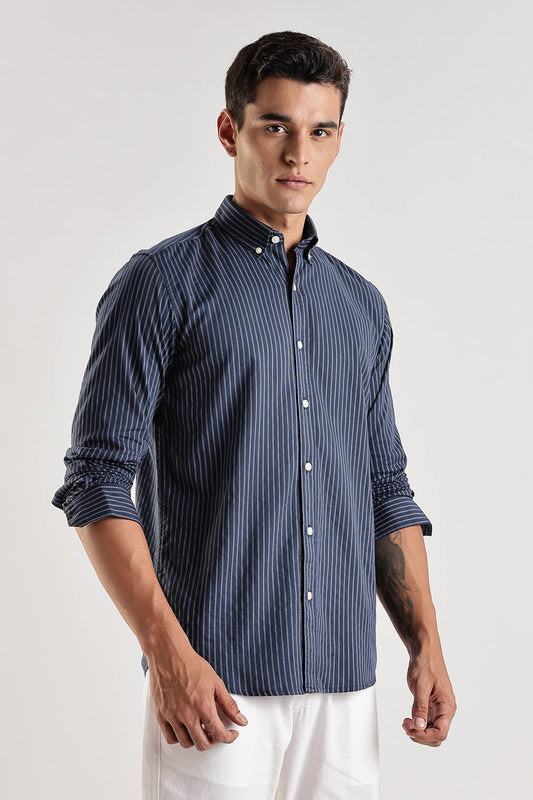 Regent Navyblue Stripe Shirt
