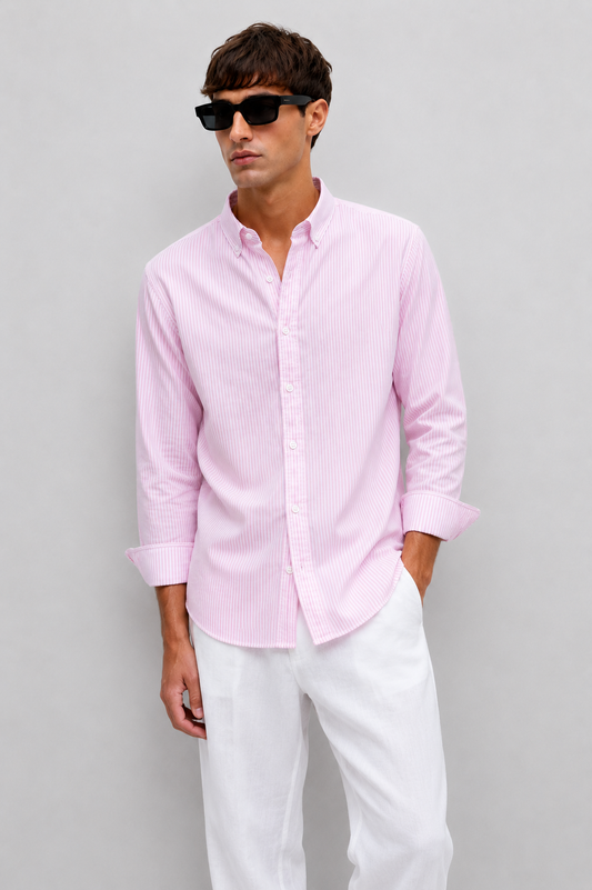 Oxford Pink Stripe Shirt