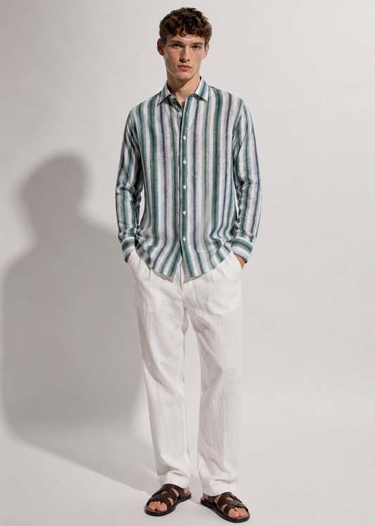Coastal Green Lined Shirt