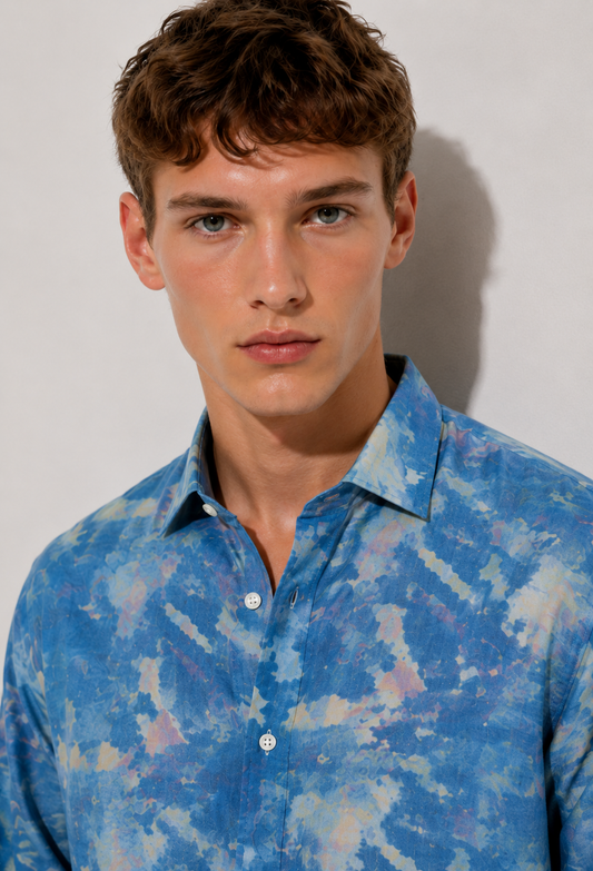 Blue Mirage Print Shirt
