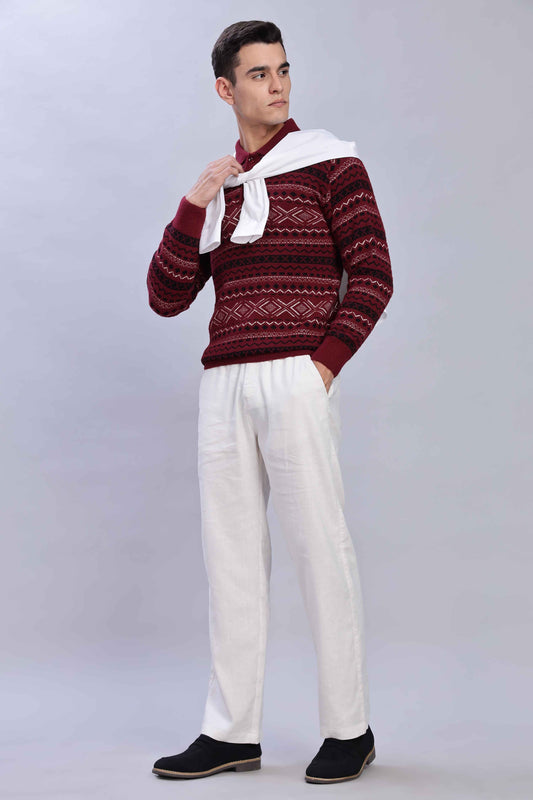 Vintage Red Knit Polo