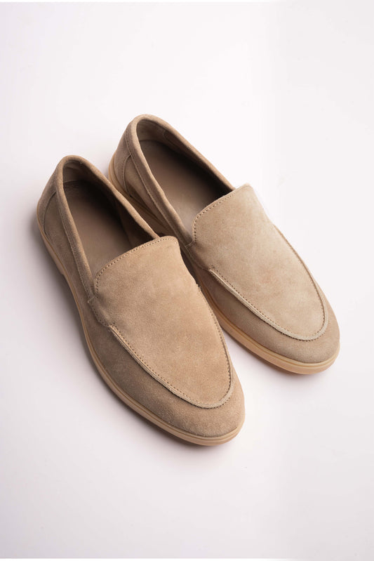 Suede Ivory Loafers