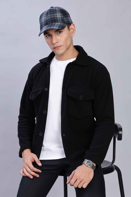 Black oldmoney overshirt