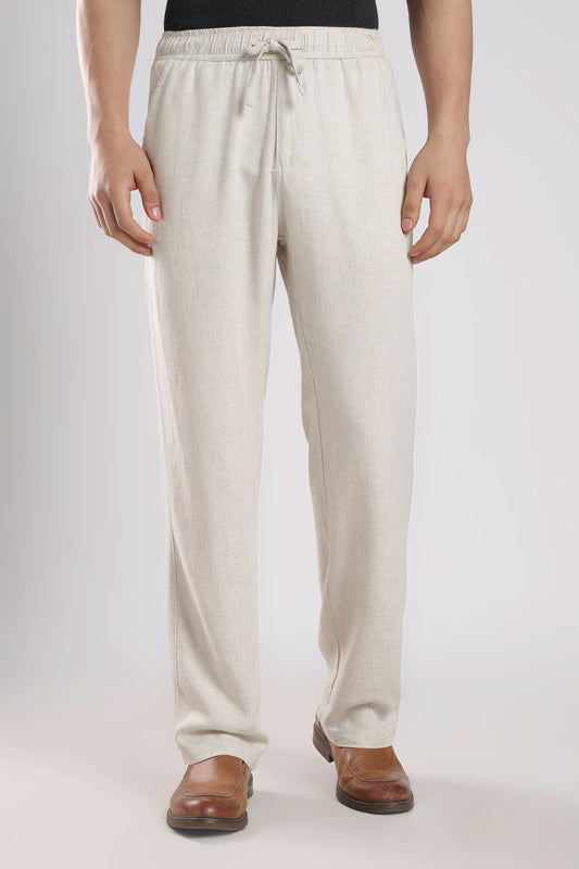 Relaxed fit Linen Pants Beige