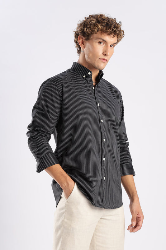 Black Striped Shirt