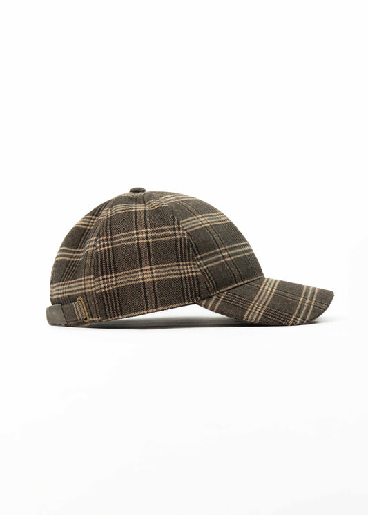 Brown Check Cap