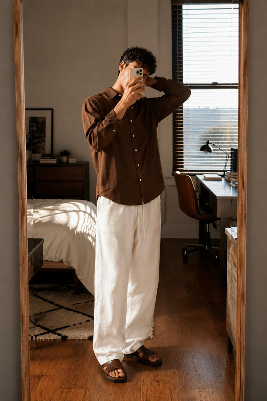 Regular Fit Brown Shirt