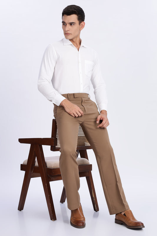 Boot Cut Cream Trousers