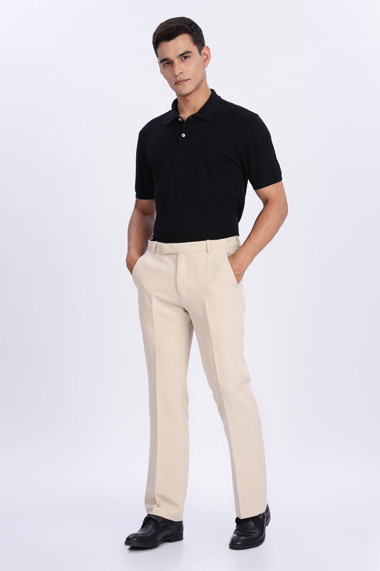 Boot Cut Beige Trousers