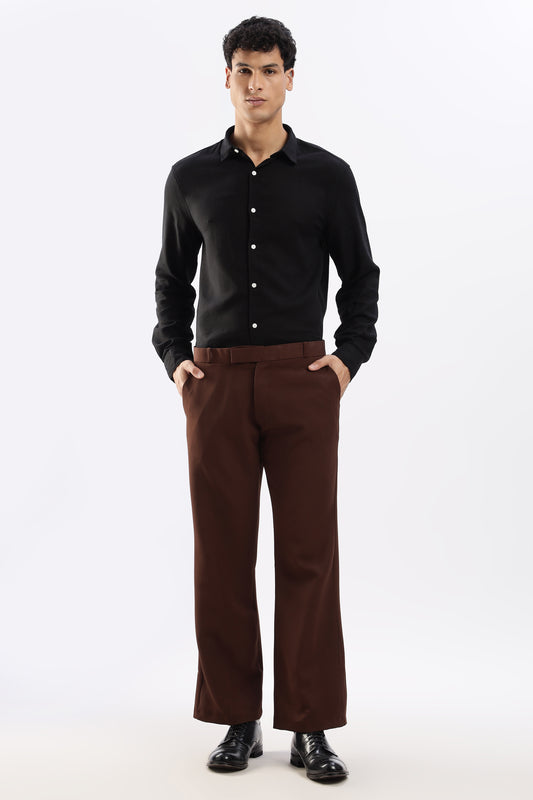 Boot Cut Dark Brown Trousers