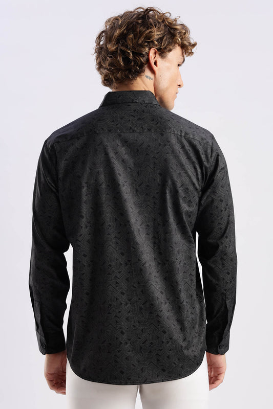 Cotton Saville Grid Shirt