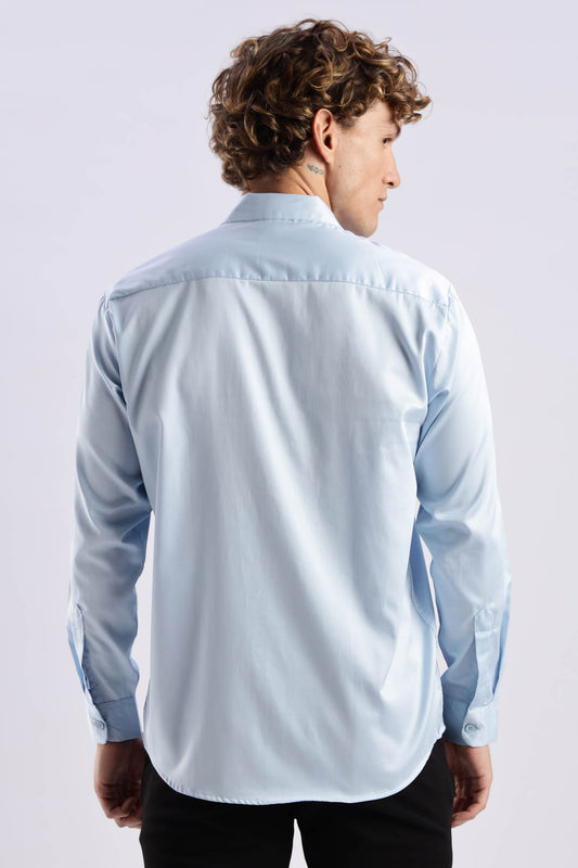 Skyblue Cotton Dress Shirt