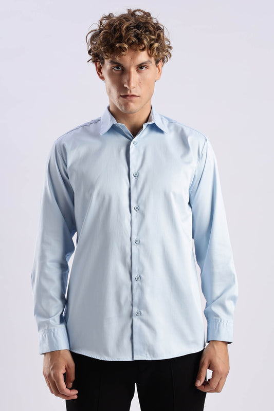 Skyblue Cotton Dress Shirt