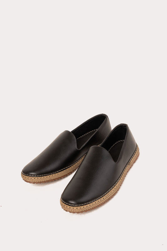 Black Espadrille Loafers