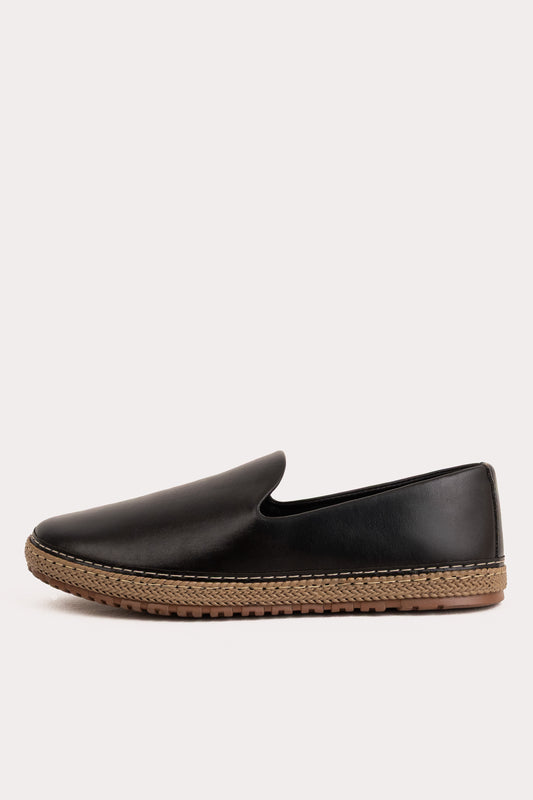Black Espadrille Loafers