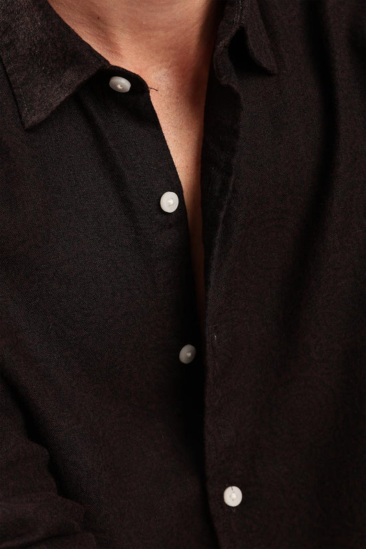 Linen Print Shirt
