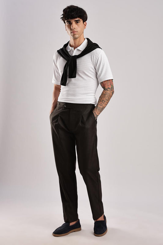 White textured Polos