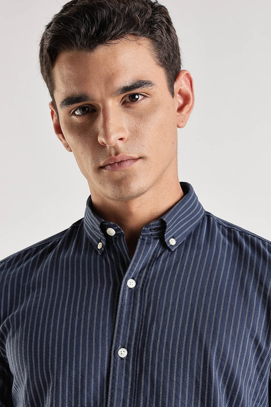 Regent Navy Stripe Shirt