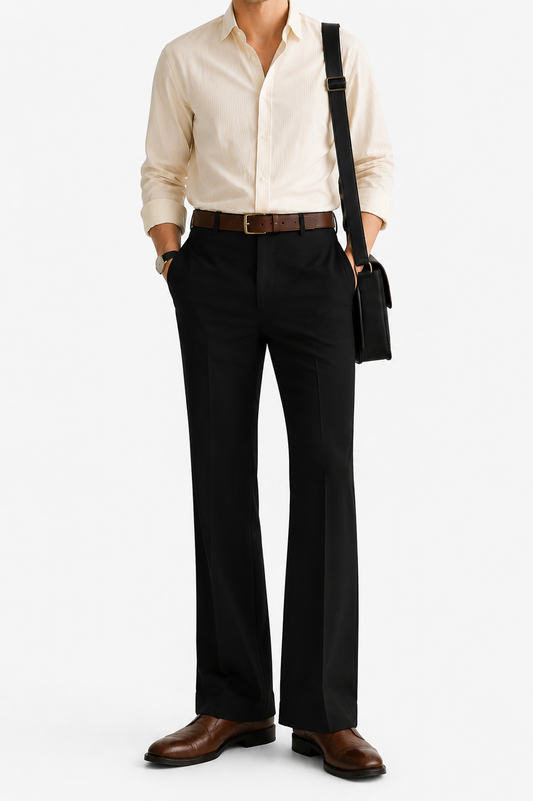 Boot Cut Black Trousers
