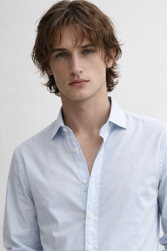 Skyblue Stripe + White Classic Combo