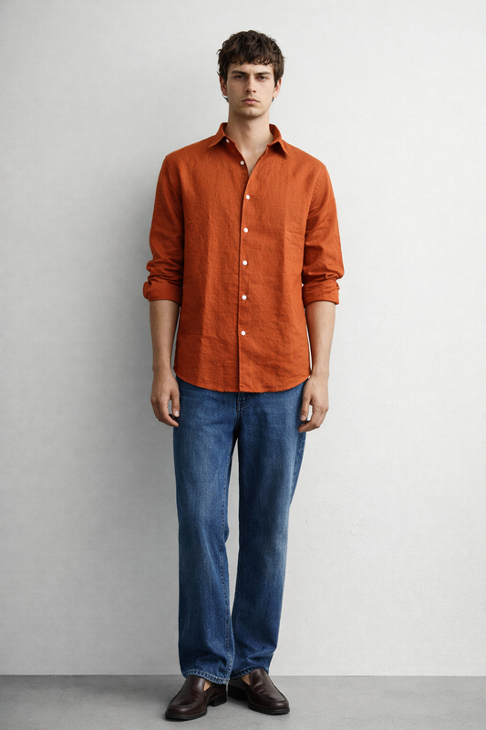 Brick + Offwhite Oldmoney Linen Combo