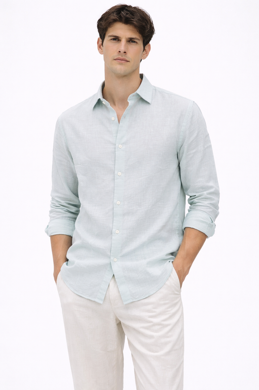 Ash Green + White Linen Combo