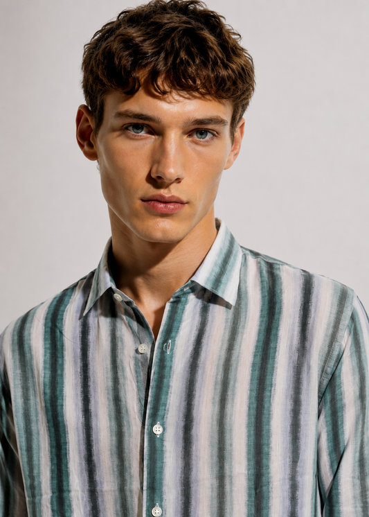 Coastal Green Lined Shirt