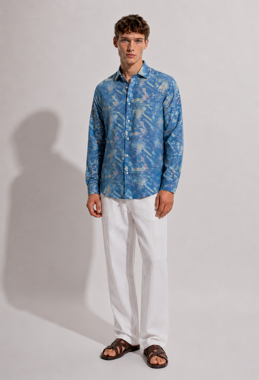 Blue Mirage Print Shirt