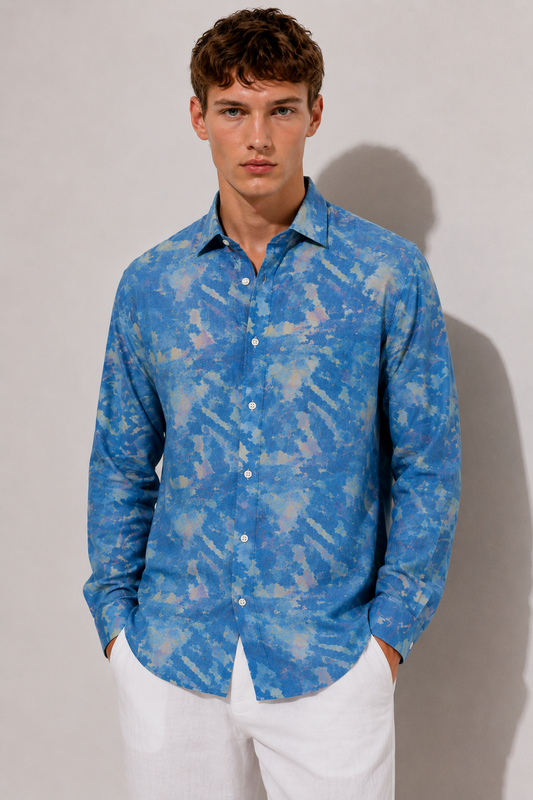 Blue Mirage Print Shirt