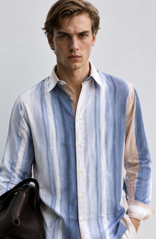 Coastal Blue Lined Shirt