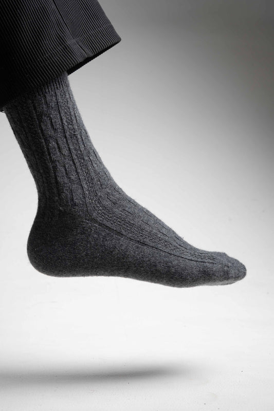 Textured Grey Socks