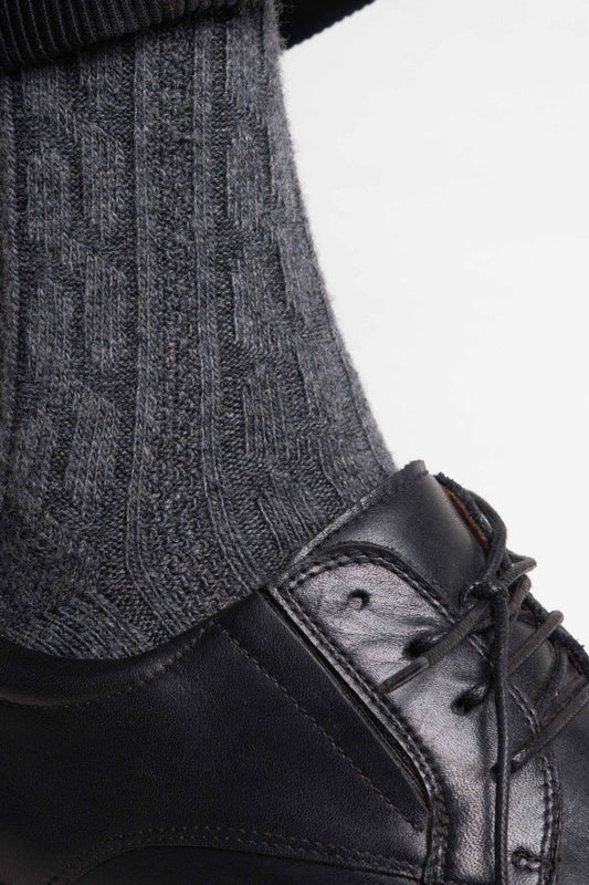 Textured Grey Socks