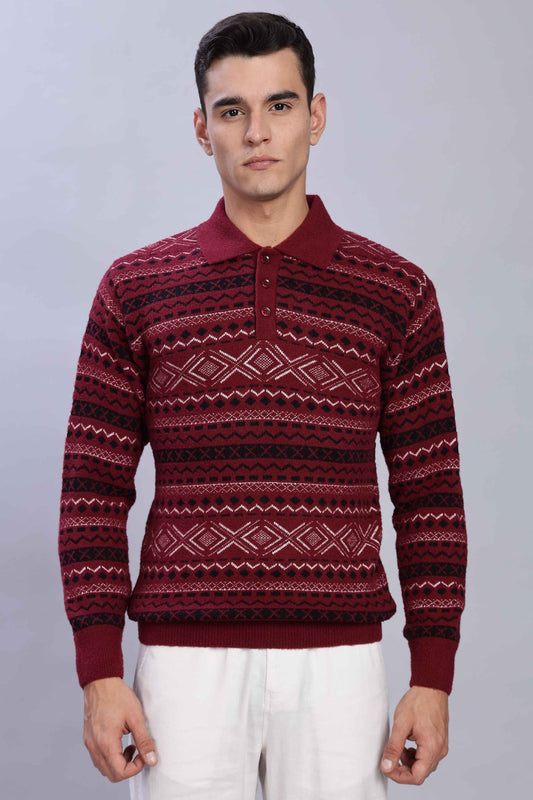 Vintage Red Knit Polo