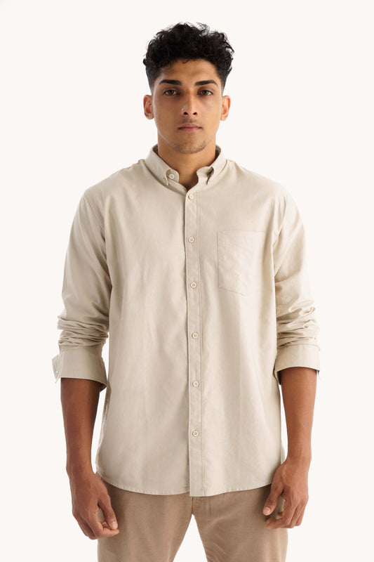 Light Cream Oxford Shirt