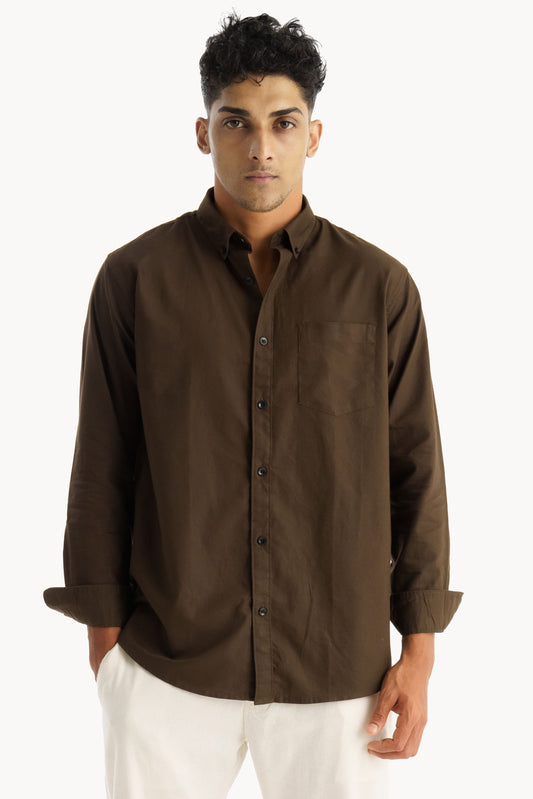 Brown Oxford Shirt