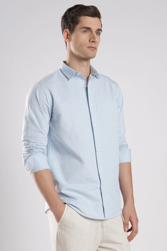 Regular Fit Blue Shirt
