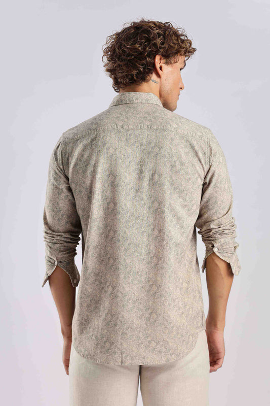 Sage Green Linen Blend Shirt