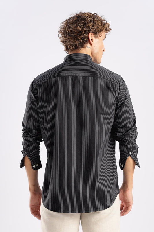 Black Striped Shirt