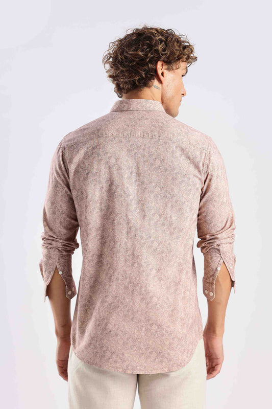 Dusty Rose Linen Blend Shirt