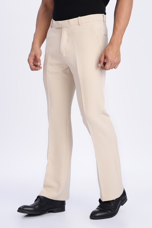 Boot Cut Beige Trousers